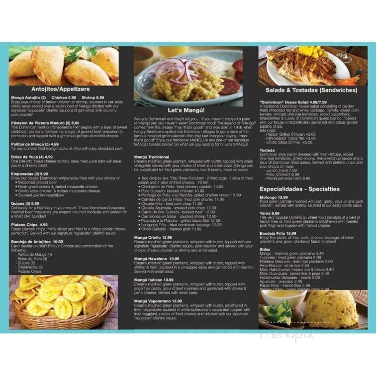 MANGU Authentic Dominican Cuisine - Gretna, LA menu_pic