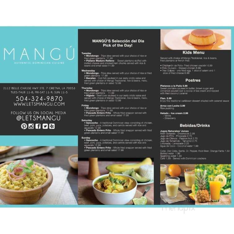 MANGU Authentic Dominican Cuisine - Gretna, LA menu_pic