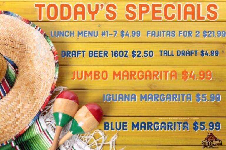 Mi Cabana Mexican Restaurant 7 - Greenville, NC menu_pic