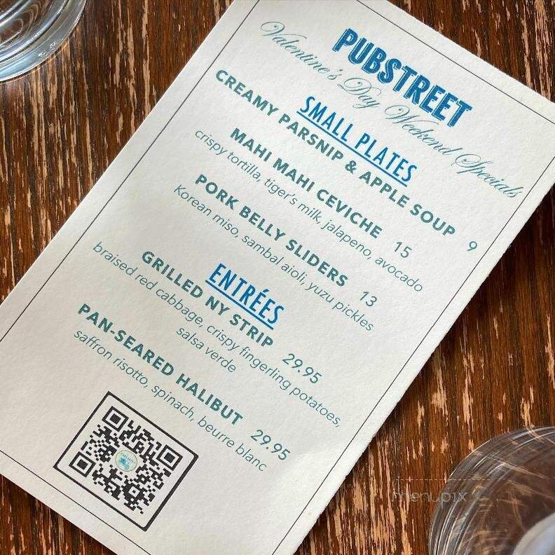 Pubstreet - Pleasantville, NY menu_pic