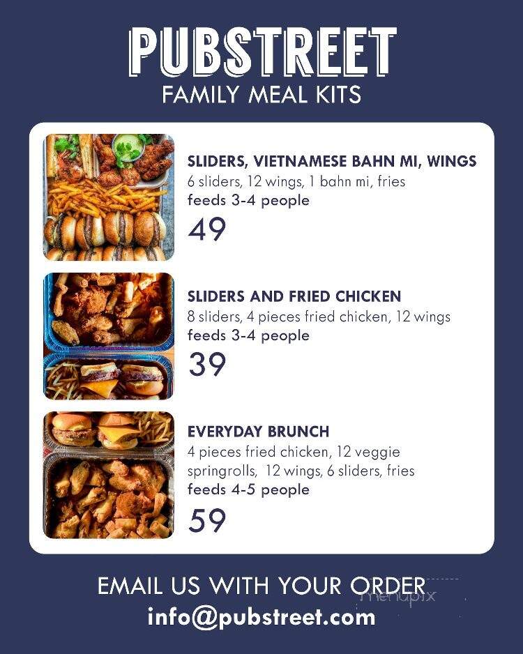 Pubstreet - Pleasantville, NY menu_pic