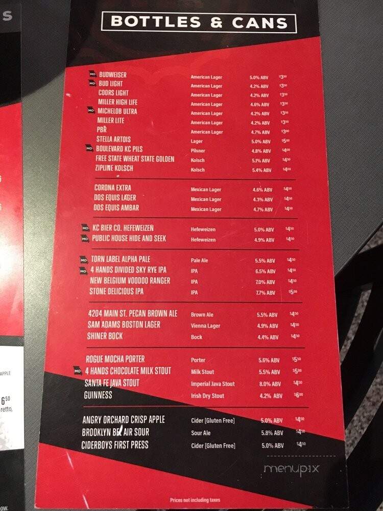 Smitty's Garage Burgers and Beer - Kansas City, MO menu_pic