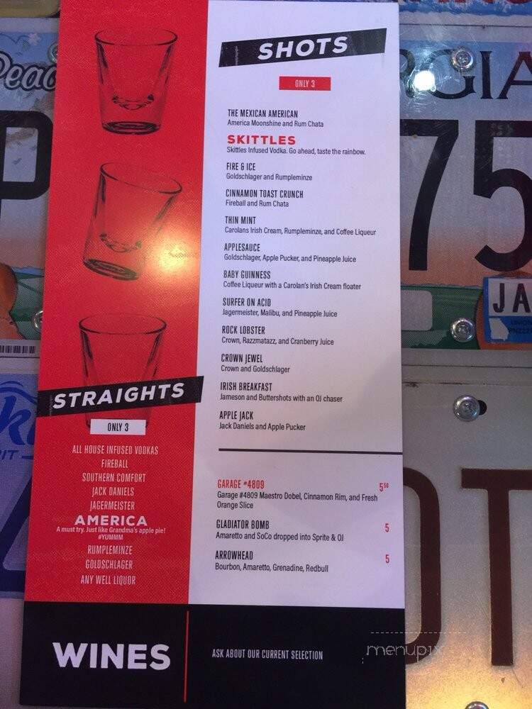 Smitty's Garage Burgers and Beer - Kansas City, MO menu_pic