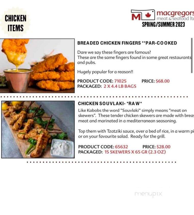 Bailey's Homestead - Keswick, ON menu_pic