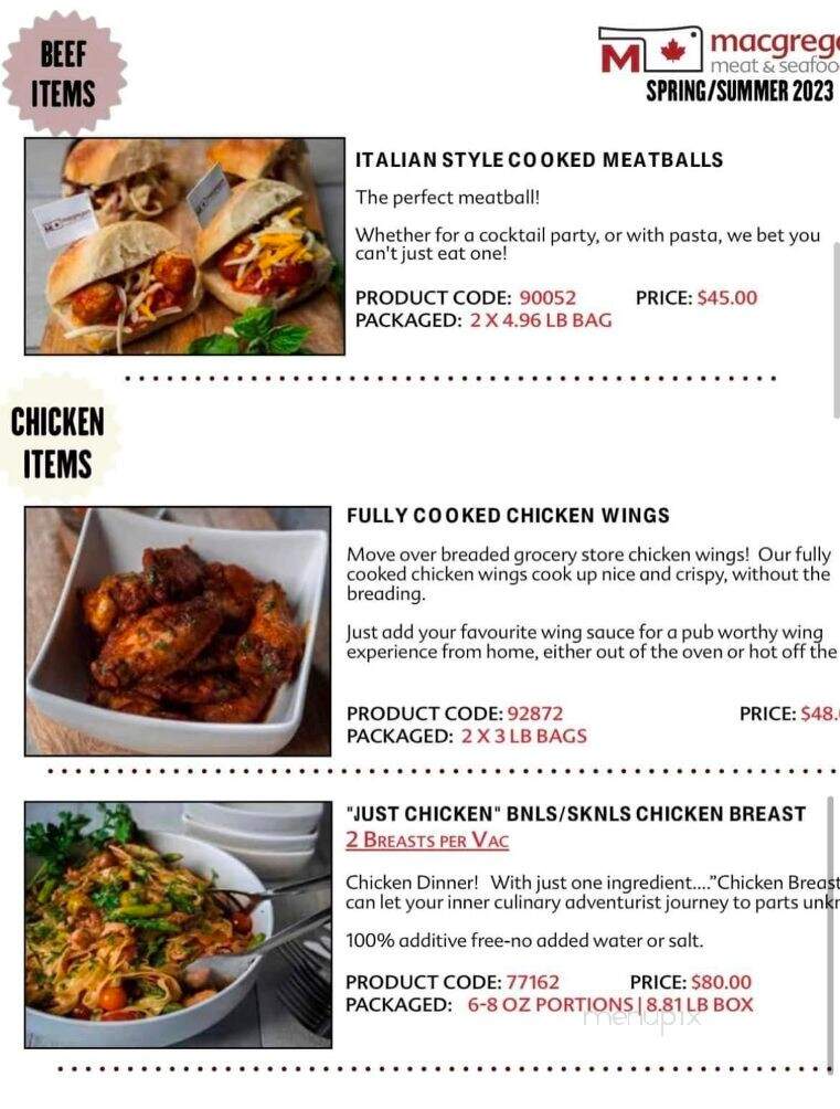 Bailey's Homestead - Keswick, ON menu_pic