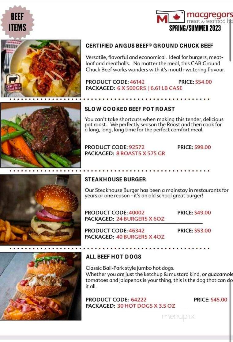 Bailey's Homestead - Keswick, ON menu_pic