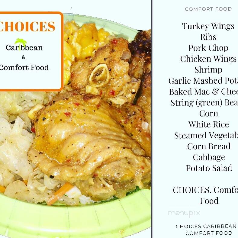 Choices Caribbean & American Restaurant - Graniteville, SC menu_pic