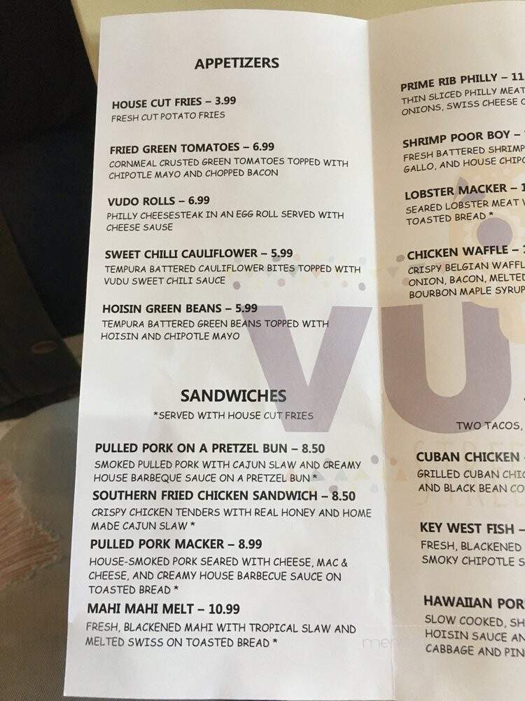 Vudu Street Food - New Richmond, WI menu_pic