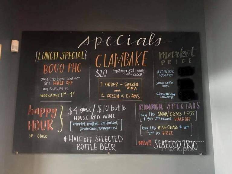 Lobster & Pho - Independence, OH menu_pic