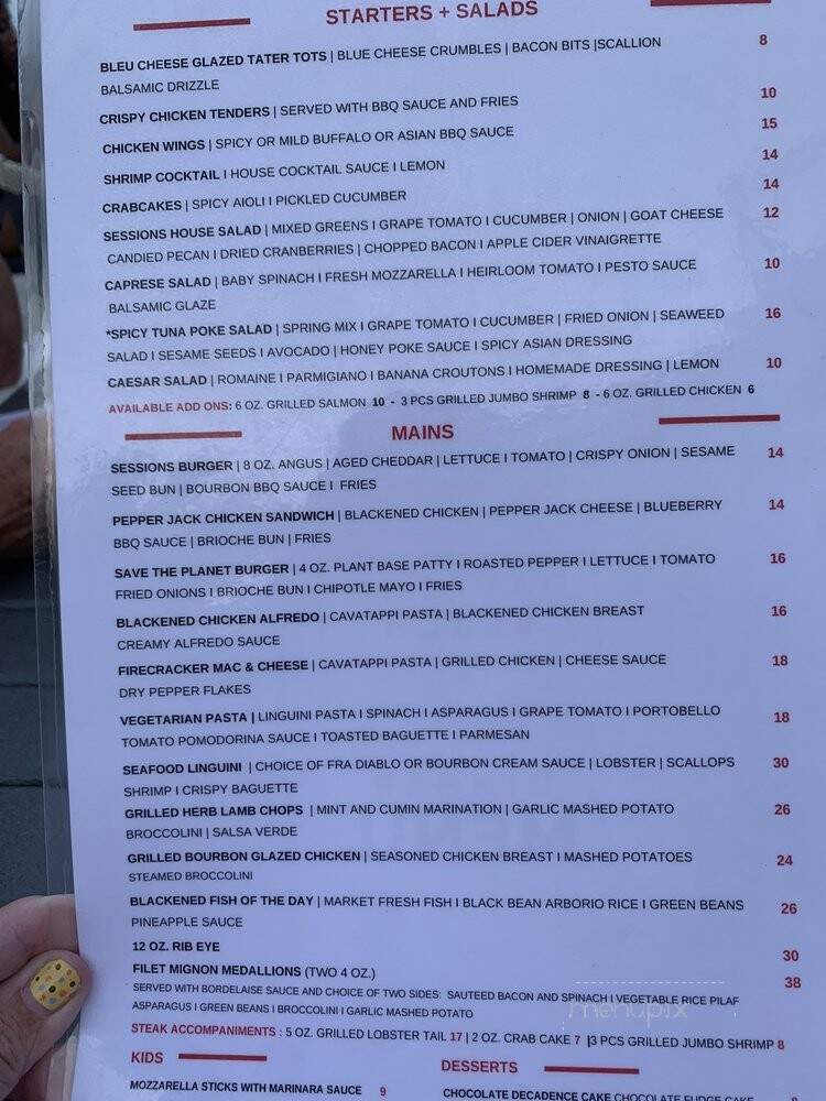 Sessions - Daytona Beach, FL menu_pic