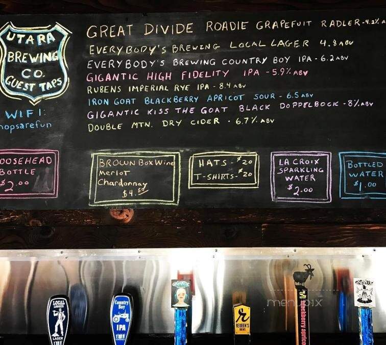 Utara Brewing Co - Sandpoint, ID menu_pic