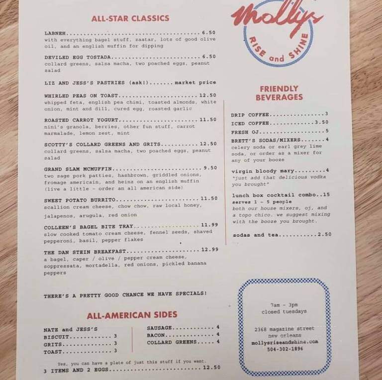 Molly's Rise and Shine - New Orleans, LA