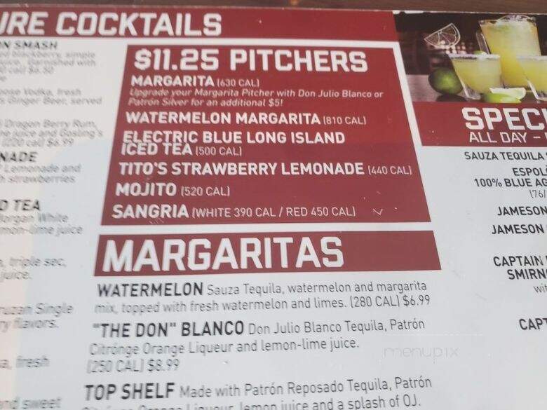 Miller's Ale House - Murfreesboro, TN menu_pic
