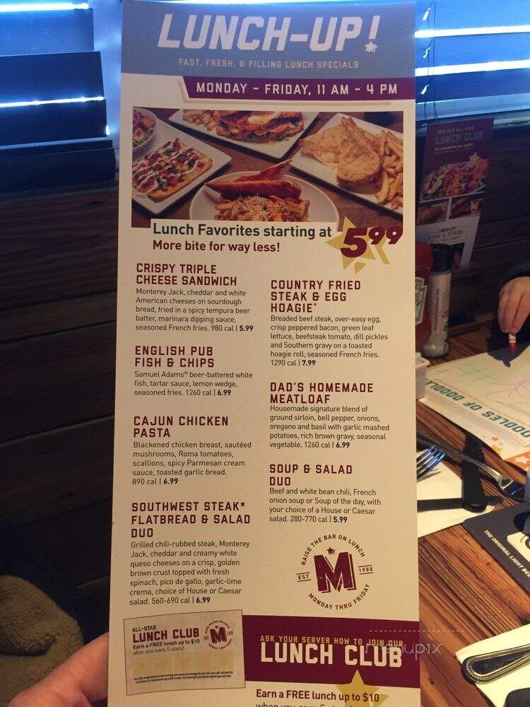 Miller's Ale House - Murfreesboro, TN menu_pic