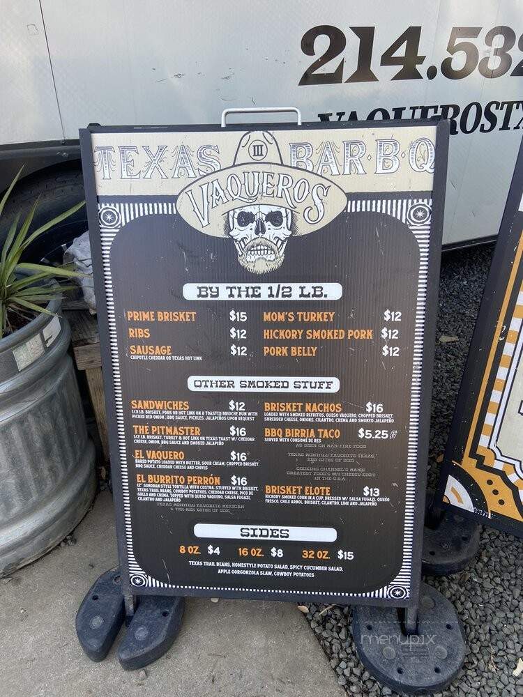 Vaqueros Texas Bar-B-Q - Grapevine, TX menu_pic
