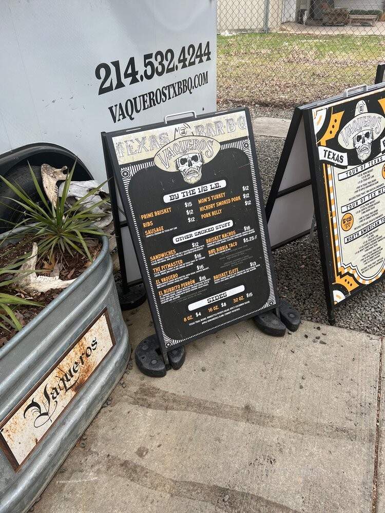 Vaqueros Texas Bar-B-Q - Grapevine, TX menu_pic