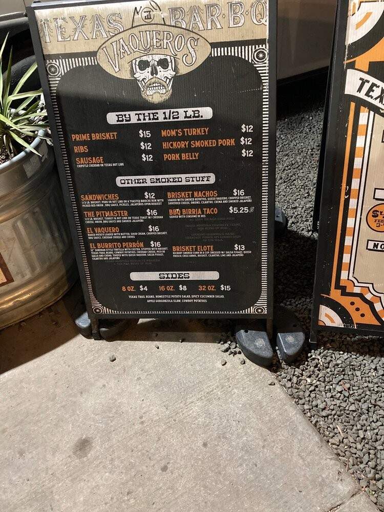 Vaqueros Texas Bar-B-Q - Grapevine, TX menu_pic