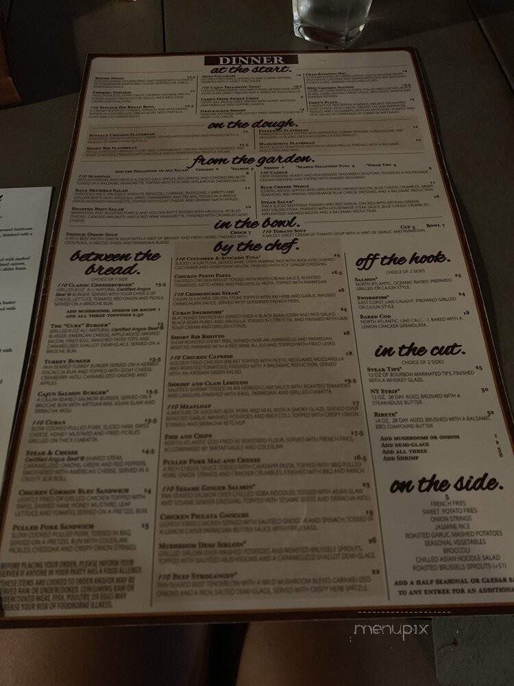 110 Grill - Woburn, MA menu_pic