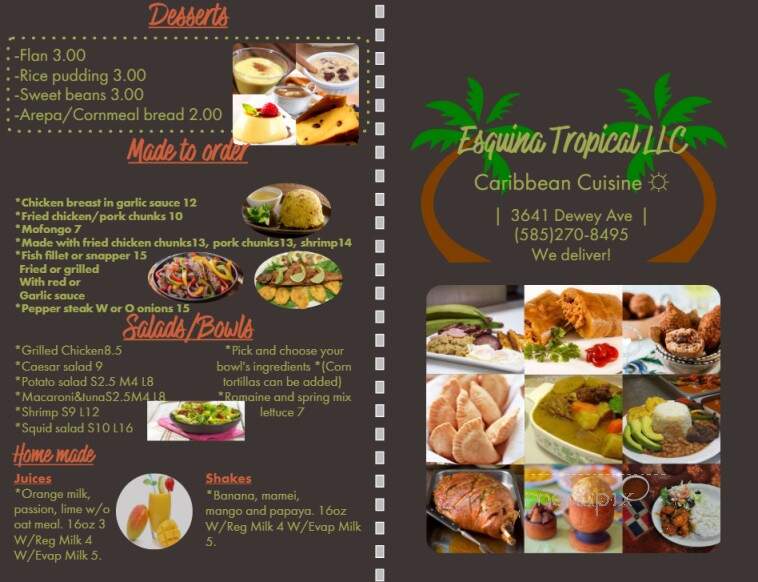Esquina Tropical - Rochester, NY menu_pic