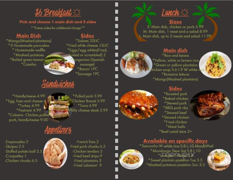 Esquina Tropical - Rochester, NY menu_pic