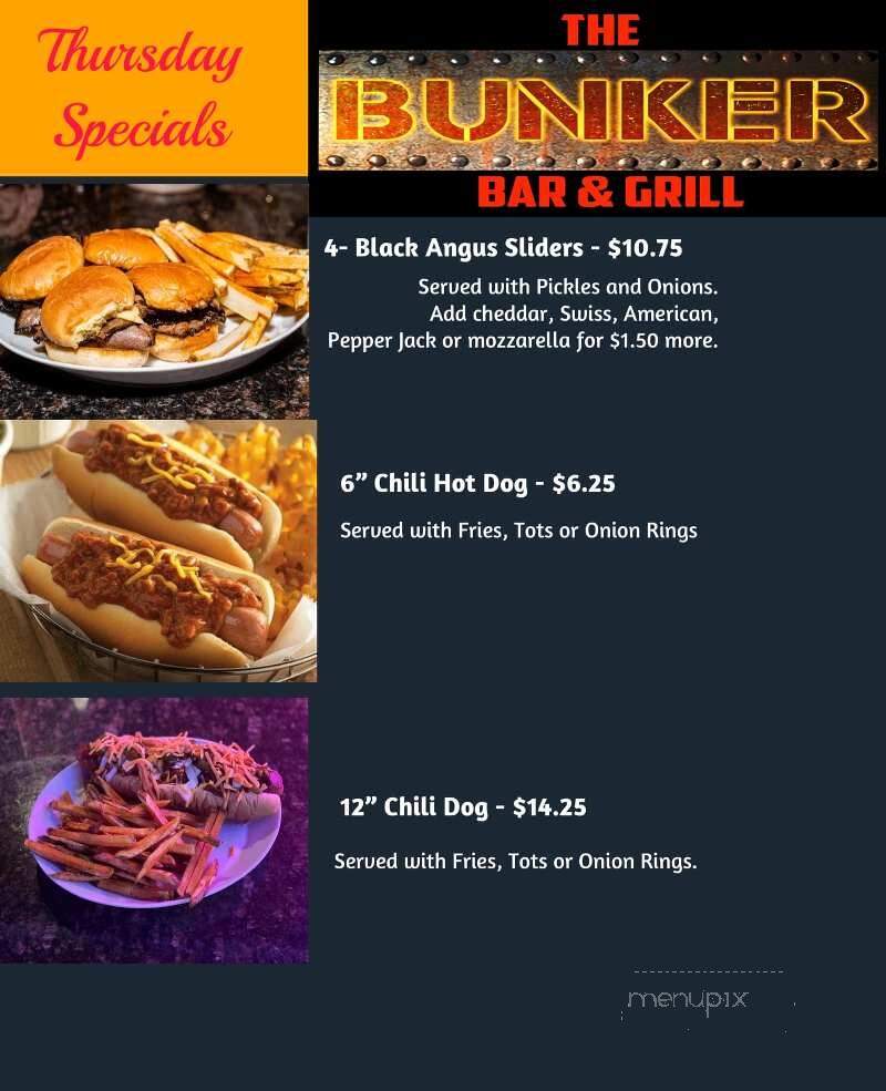 The Bunker Bar & Grill - West Chicago, IL menu_pic