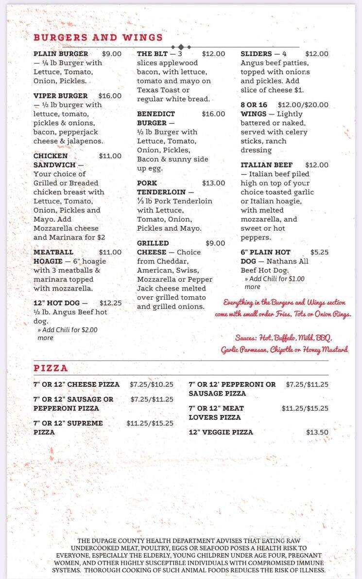 The Bunker Bar & Grill - West Chicago, IL menu_pic