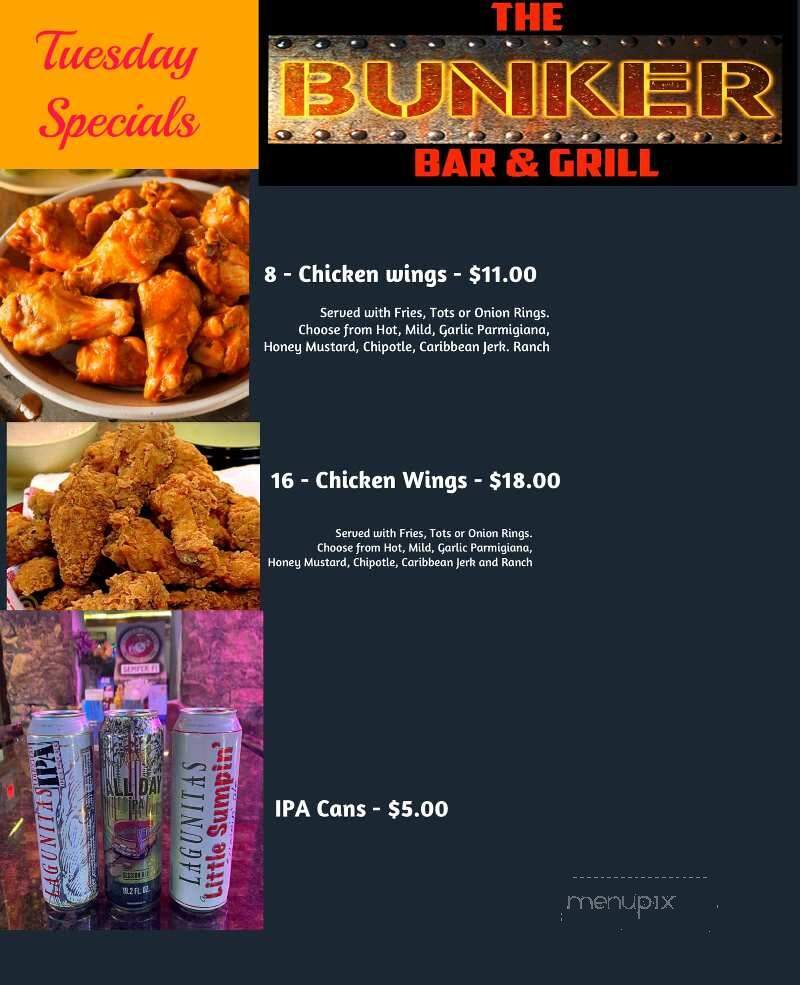 The Bunker Bar & Grill - West Chicago, IL menu_pic