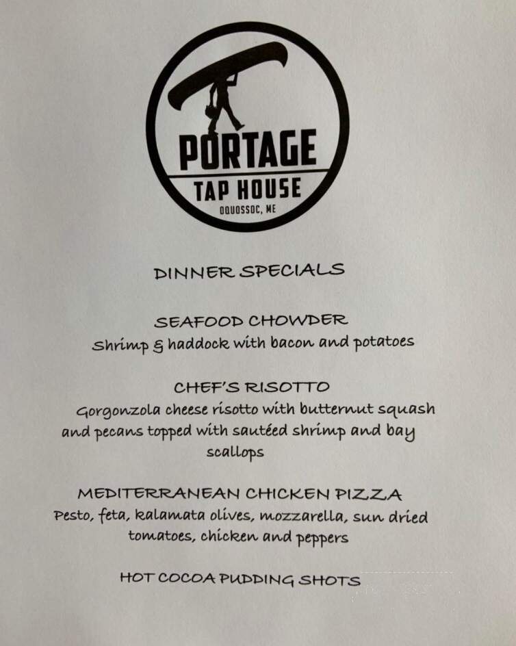 Portage Tap House - Rangeley, ME menu_pic