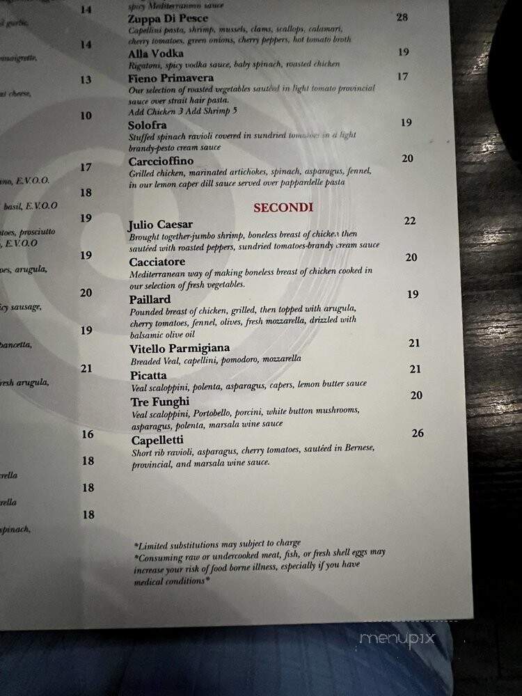 Speranza - Dallas, TX menu_pic