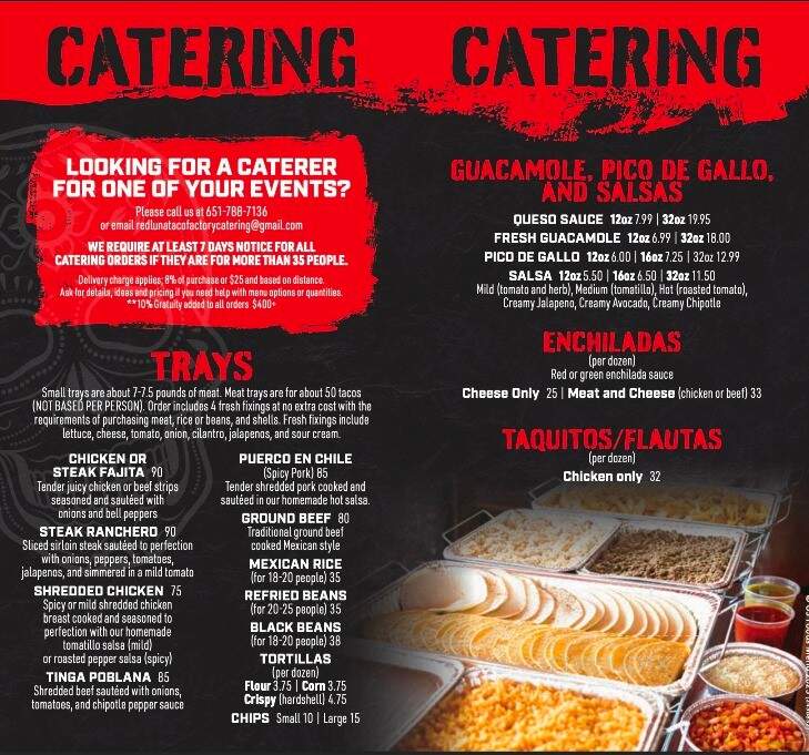 Red Luna Taco Factory - White Bear Lake, MN menu_pic