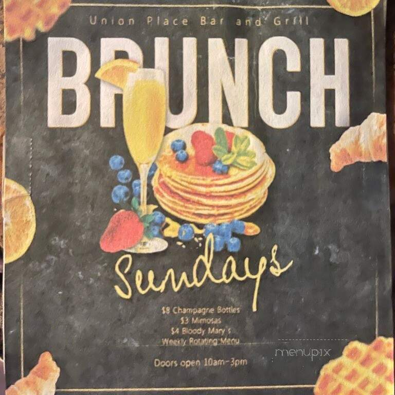 Union Place Bar and Grill - Knoxville, TN menu_pic