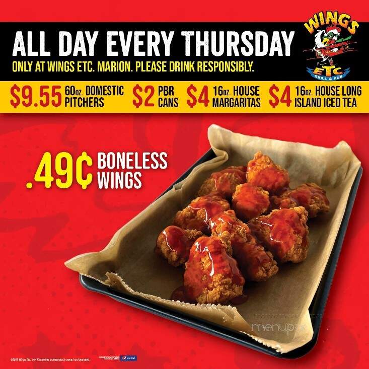 Wings Etc - Marion, IN menu_pic