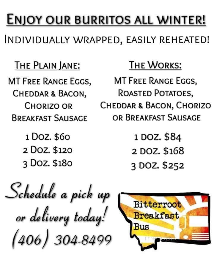 Bitterroot Breakfast Bus - Florence, MT menu_pic