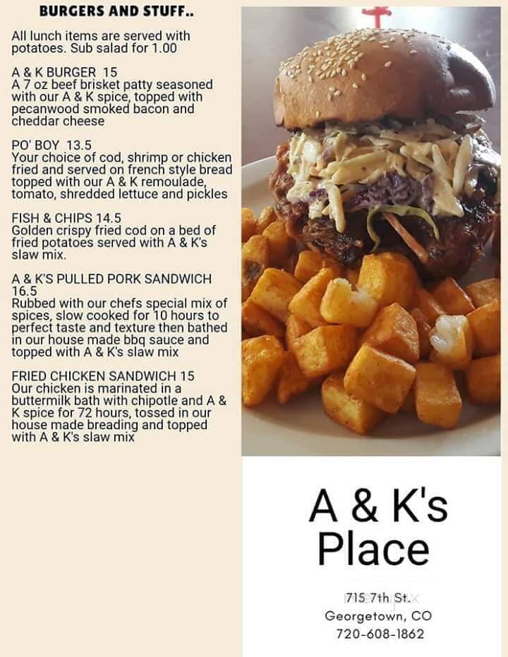 A&k's Place - Georgetown, CO menu_pic