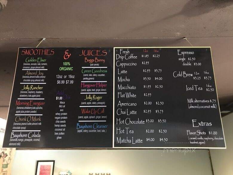 Bean To Cup Coffee Lounge - Naples, FL menu_pic