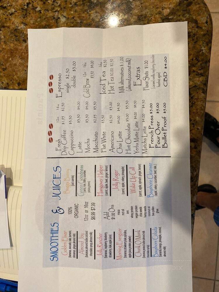 Bean To Cup Coffee Lounge - Naples, FL menu_pic