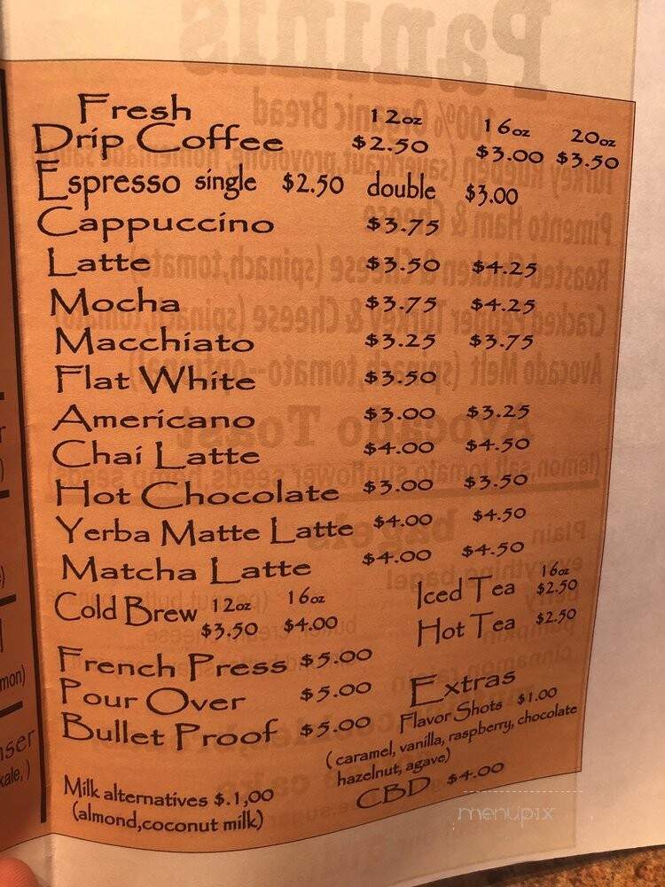 Bean To Cup Coffee Lounge - Naples, FL menu_pic