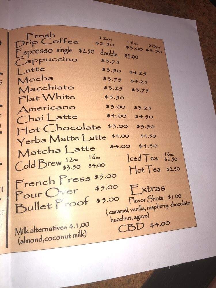 Bean To Cup Coffee Lounge - Naples, FL menu_pic