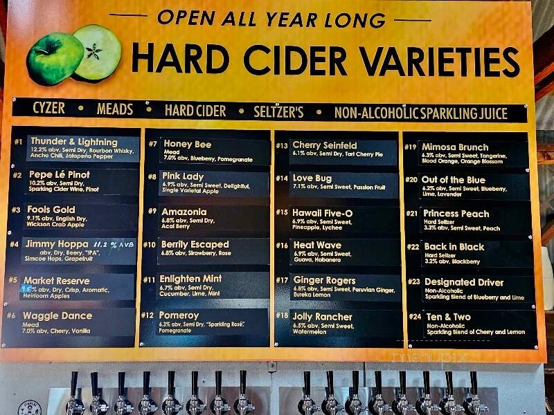 Hidden Star - Camino, CA menu_pic