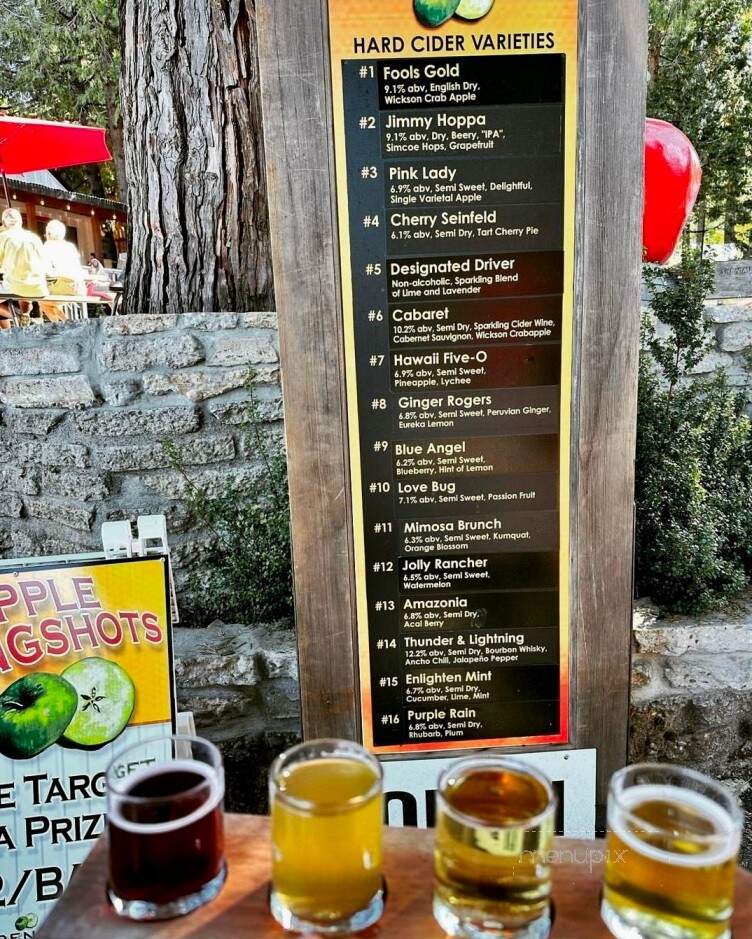 Hidden Star - Camino, CA menu_pic