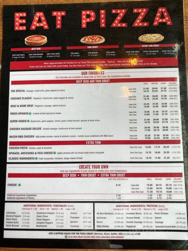 Giordano's - Fort Wayne, IN menu_pic
