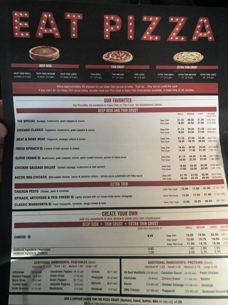 Giordano's - Fort Wayne, IN menu_pic