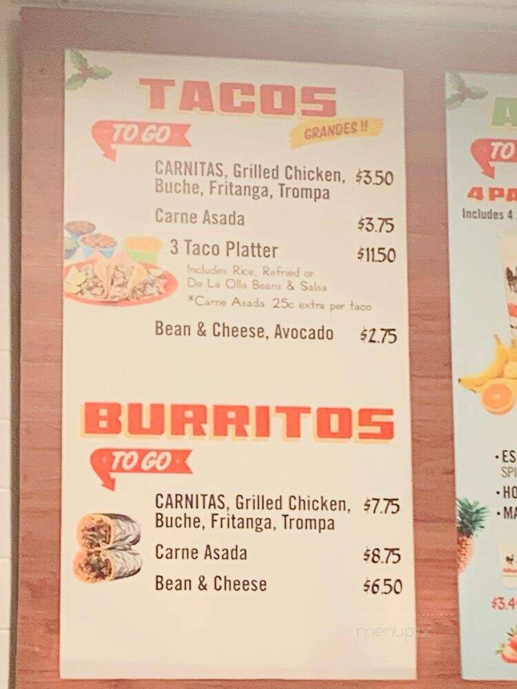 El Gallo Giro - Anaheim, CA menu_pic