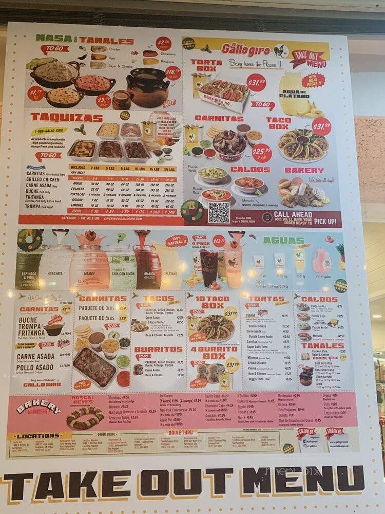 El Gallo Giro - Anaheim, CA menu_pic