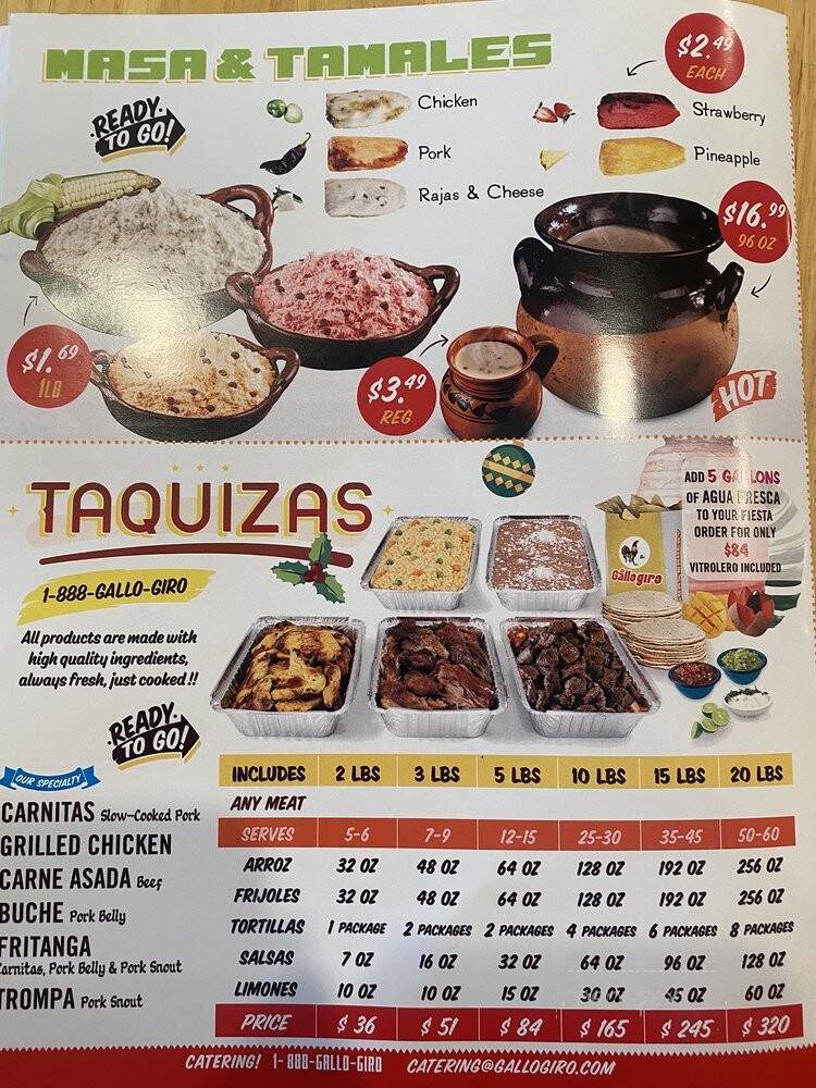 El Gallo Giro - Anaheim, CA menu_pic