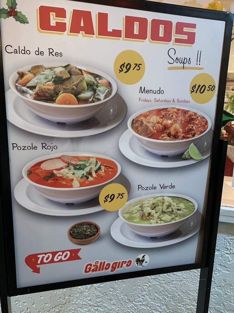El Gallo Giro - Anaheim, CA menu_pic