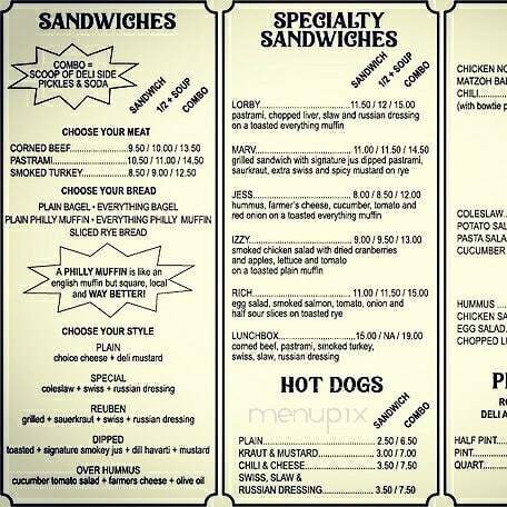 Merzbacher's - Philadelphia, PA menu_pic