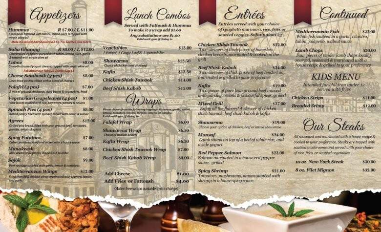 Tabouli by Eddy's - Tecumseh, ON menu_pic
