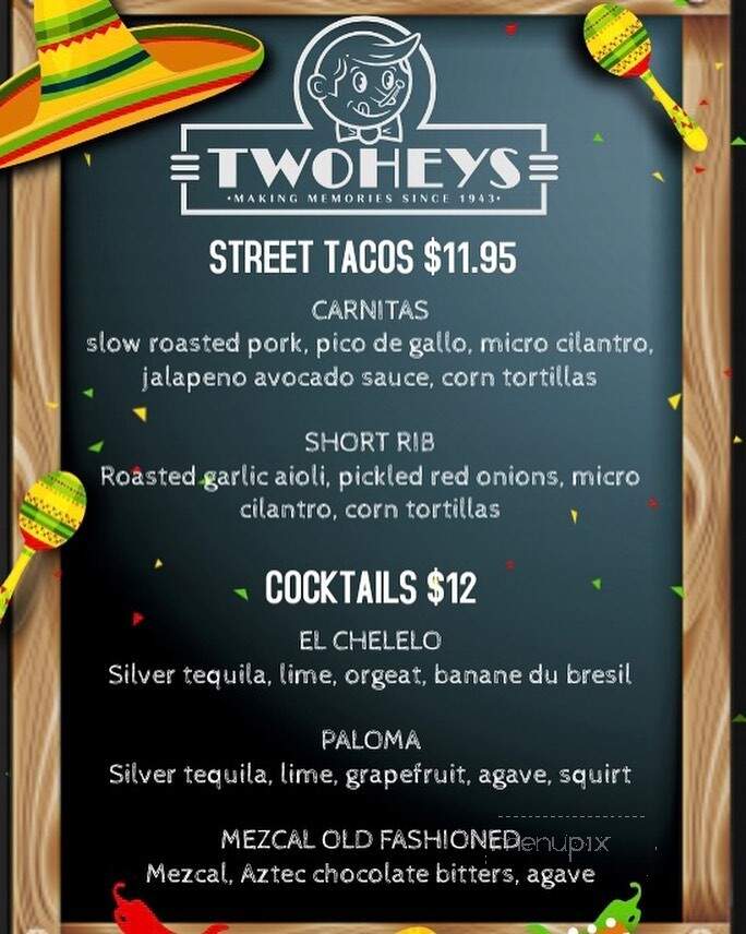 Twohey's Restaurant - South Pasadena, CA menu_pic