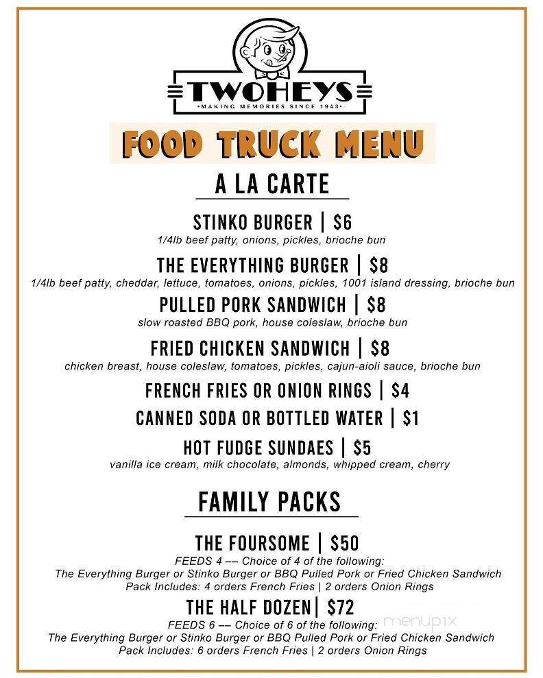 Twohey's Restaurant - South Pasadena, CA menu_pic